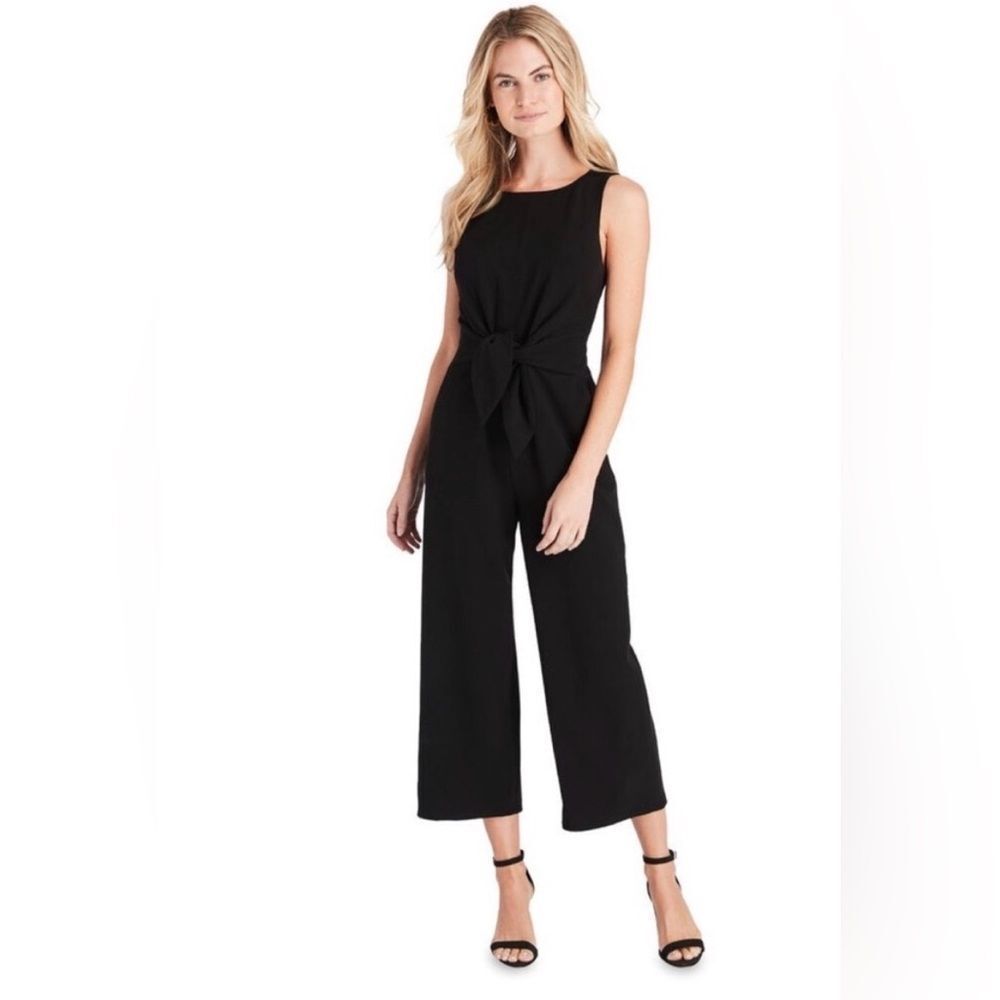 Vineyard Vines Black Seersucker Jumpsuit Sleeveless Size 2